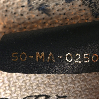 Christian Dior Canvas Embroidered Large Palm Tree Toile De Jouy Book Tote Blue 7 of 13