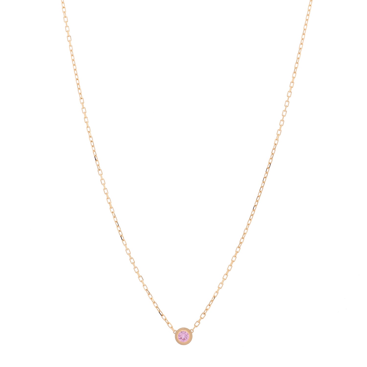 Cartier 18K Pink Gold Pink Sapphire D'Amour Pendant Necklace 1 of 7