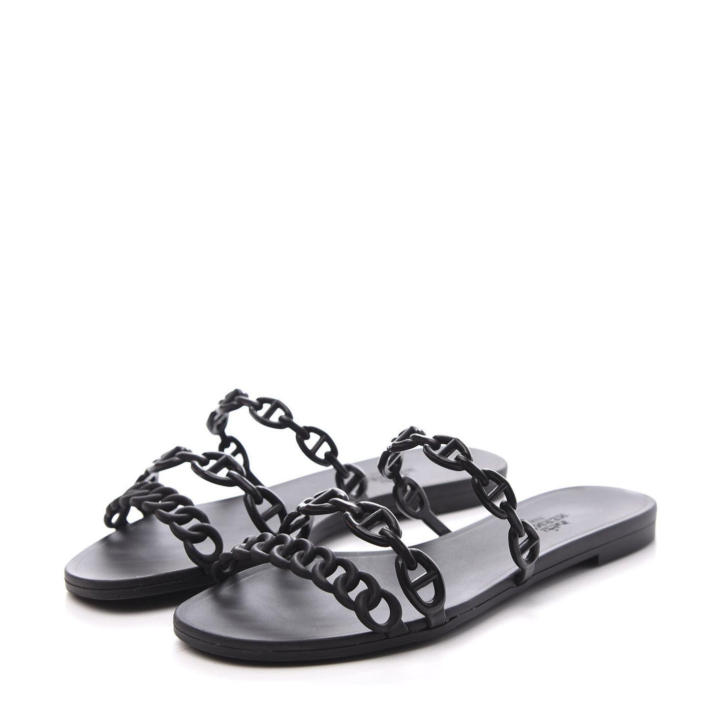 Rubber Chaine d'Ancre Rivage Sandals 36 Black