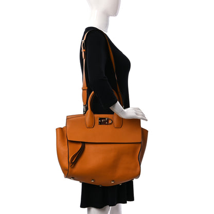 Salvatore Ferragamo Calfskin Medium Studio Bag Olivello 2 of 9