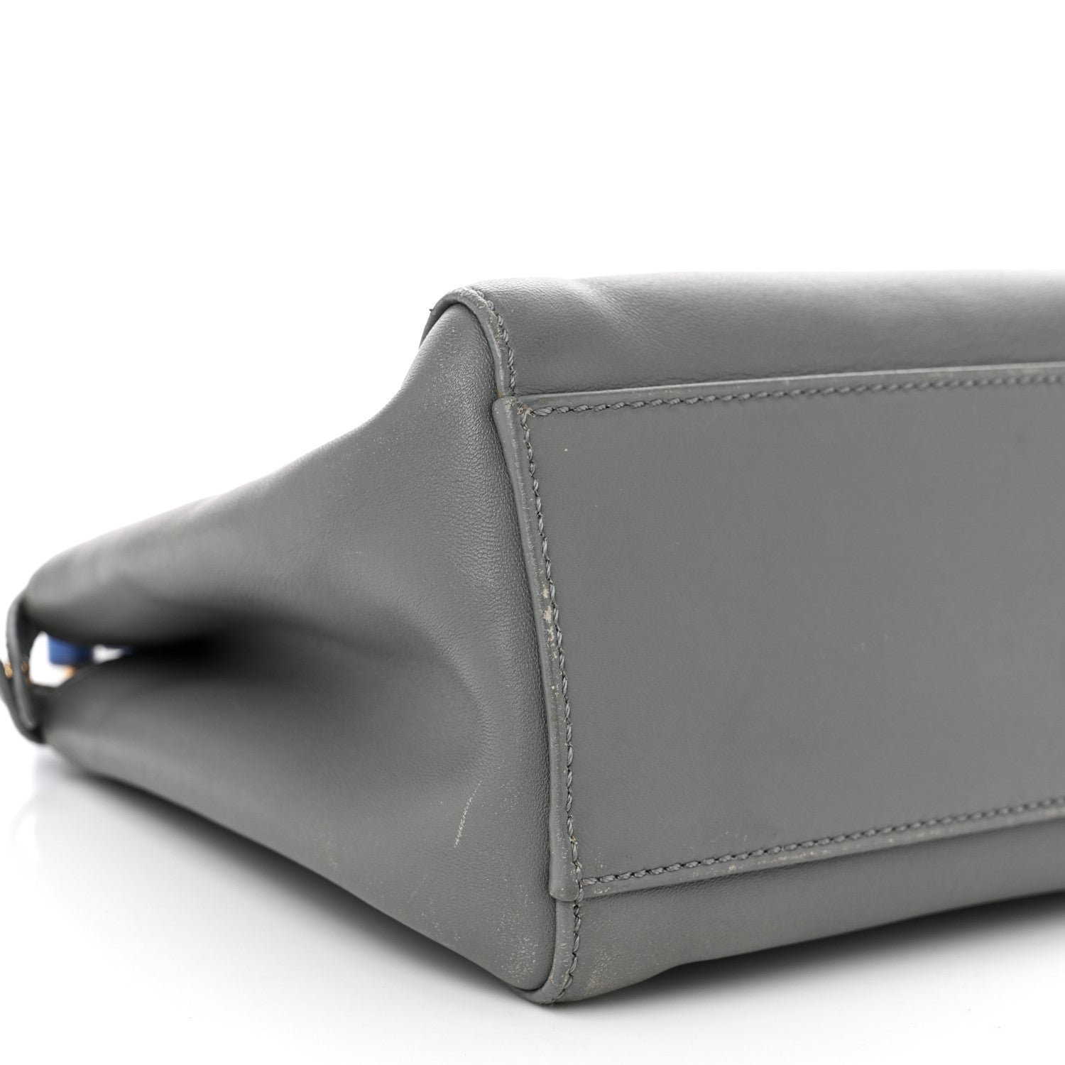 Fendi Nappa Colorblock Mini Peekaboo Iconic Satchel Grigio Chiaro Fragola Blue 10 of 13