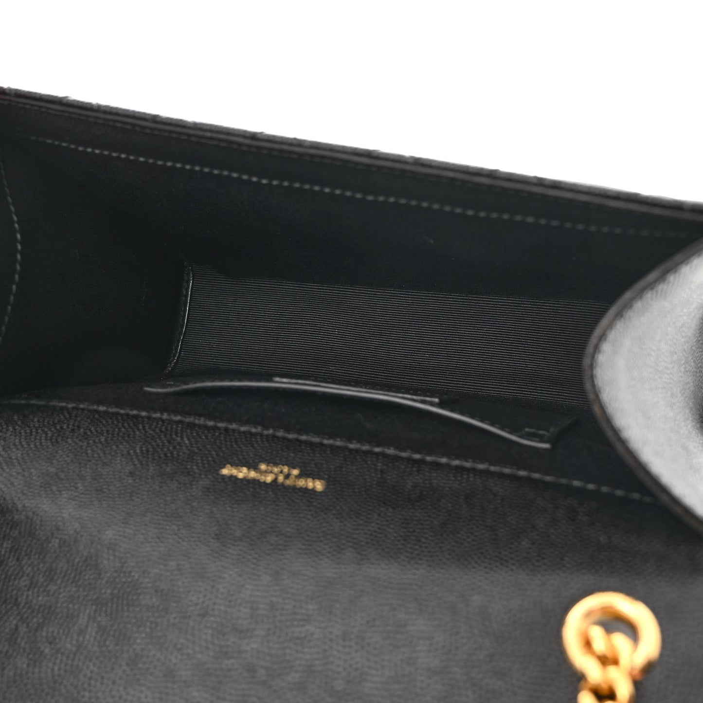 Grain De Poudre Textured Mixed Matelasse Triquilt Small Monogram Satchel Black