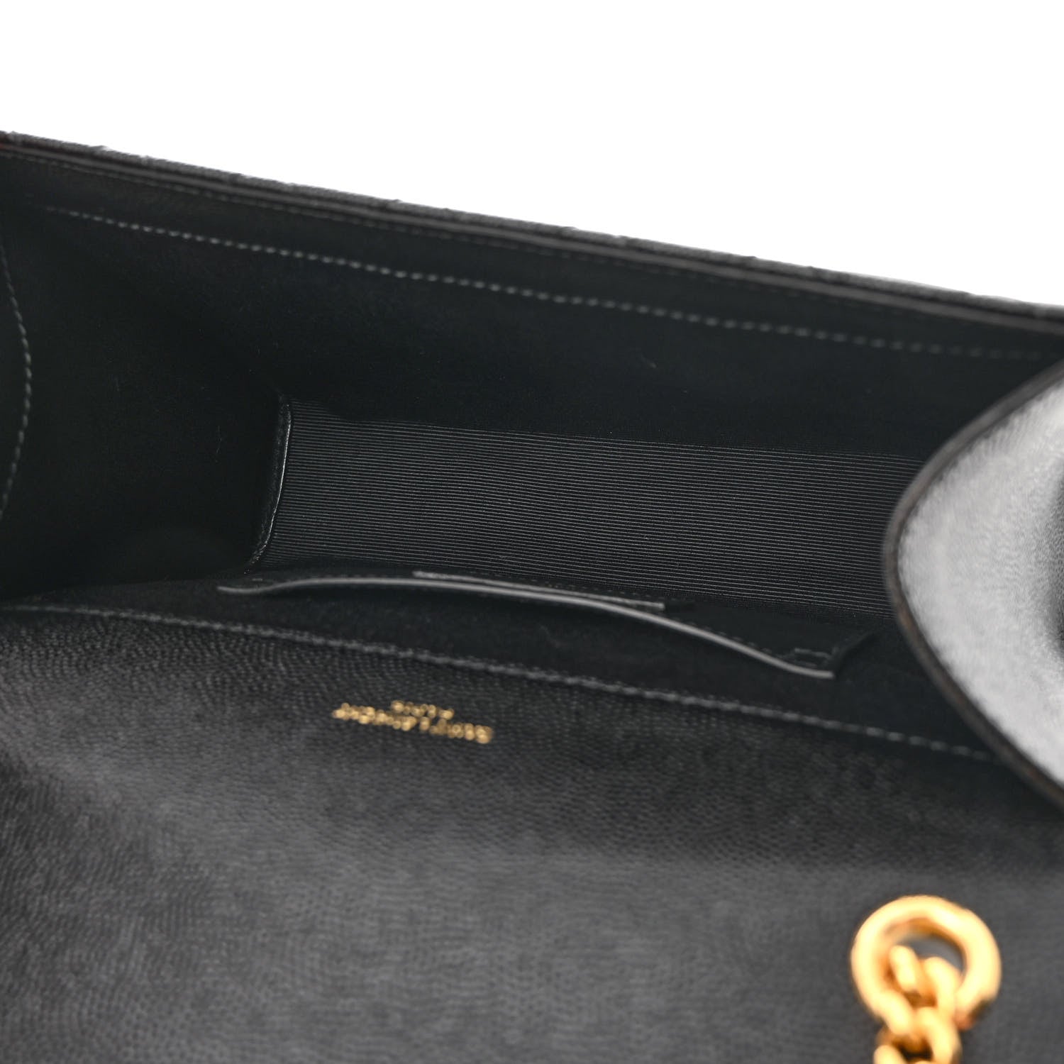Saint Laurent Grain De Poudre Textured Mixed Matelasse Triquilt Small Monogram Satchel Black 5 of 13