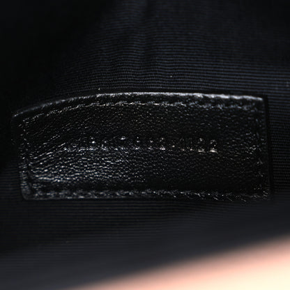 Saint Laurent Grain De Poudre Matelasse Chevron Monogram Cassandre Flap Pouch  Vintage Peach 7 of 8