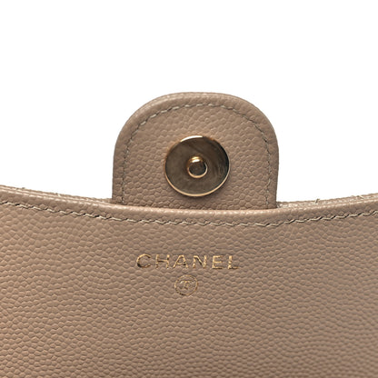 Chanel Caviar Quilted Flap Phone Holder With Chain Beige 6 of 12