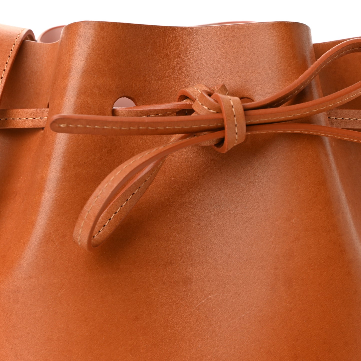 Calfskin Mini Bucket Bag Cammello Rosa