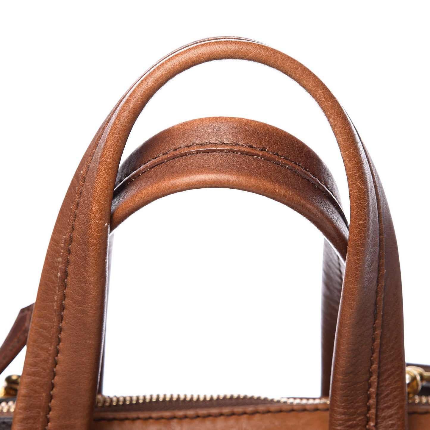 Capra Vitello Saddle Colorblock Large Chameleon Tote Moro Biscotto