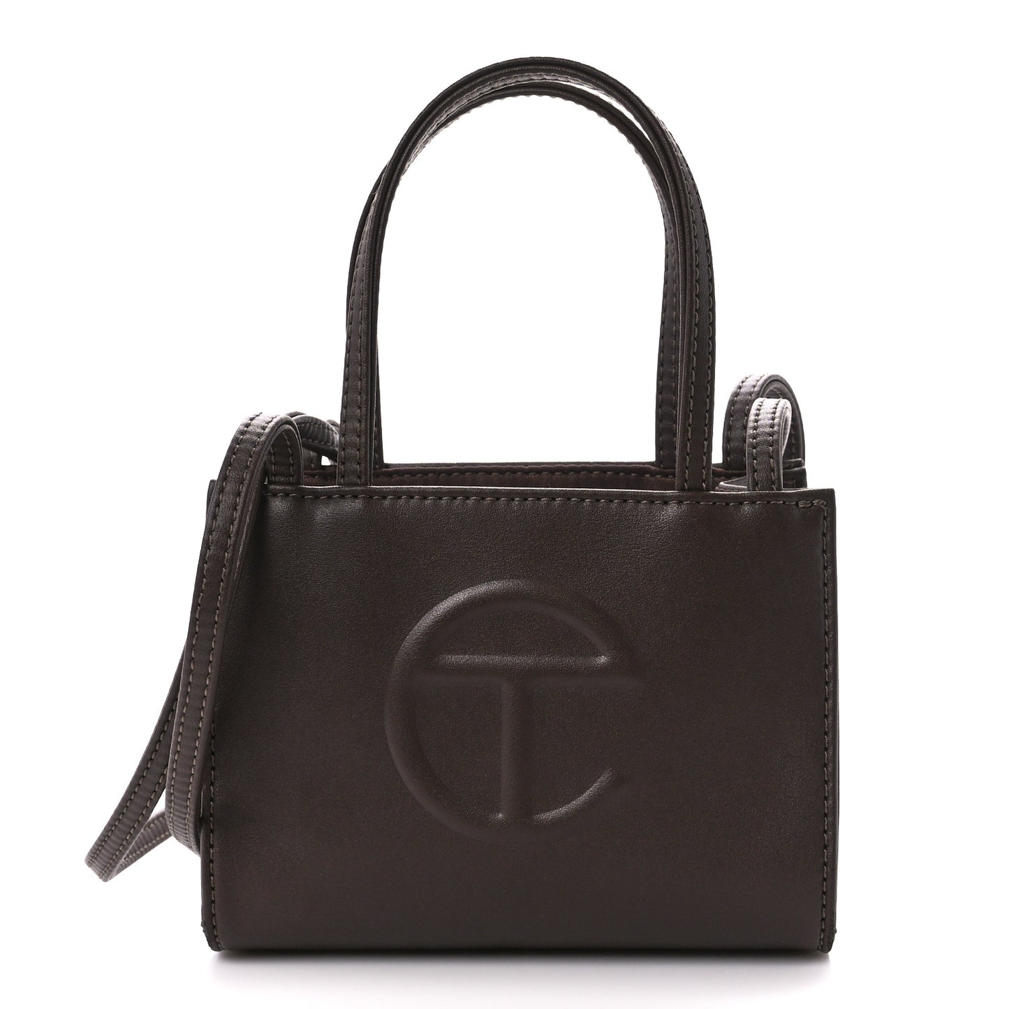 Vegan Leather Small Shopping Bag Chocolate