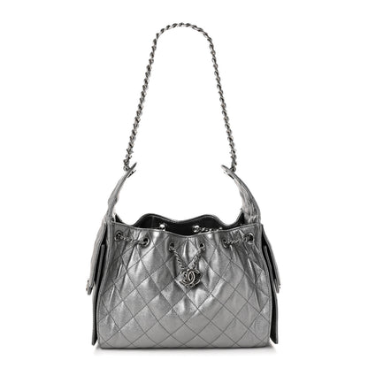 Chanel Metallic Caviar Quilted Small Chanel 25 Handbag Anthracite 1 of 12