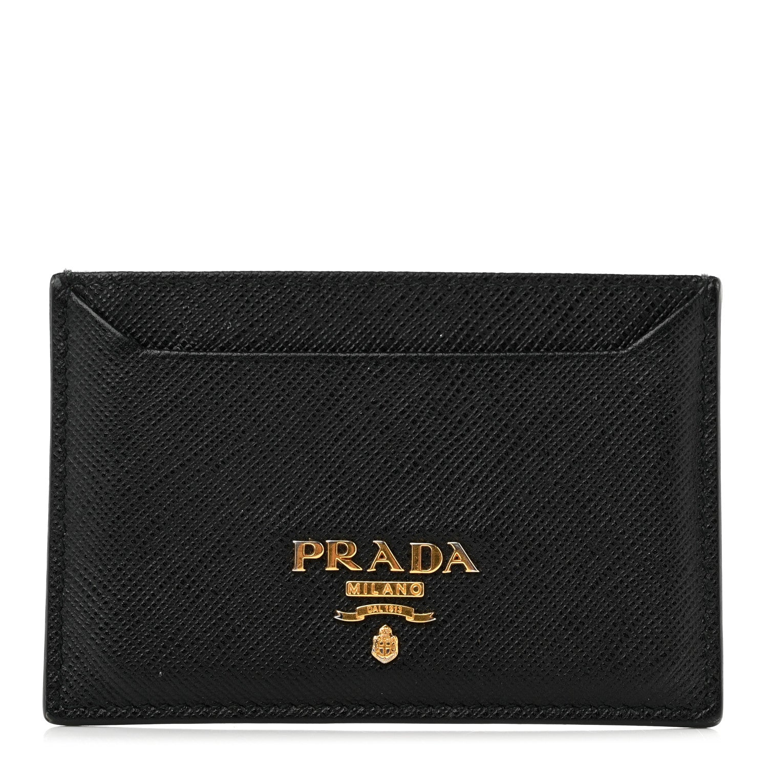 Prada Saffiano Metal Card Case Black 1 of 6