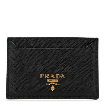 Prada Saffiano Metal Card Case Black 1 of 6