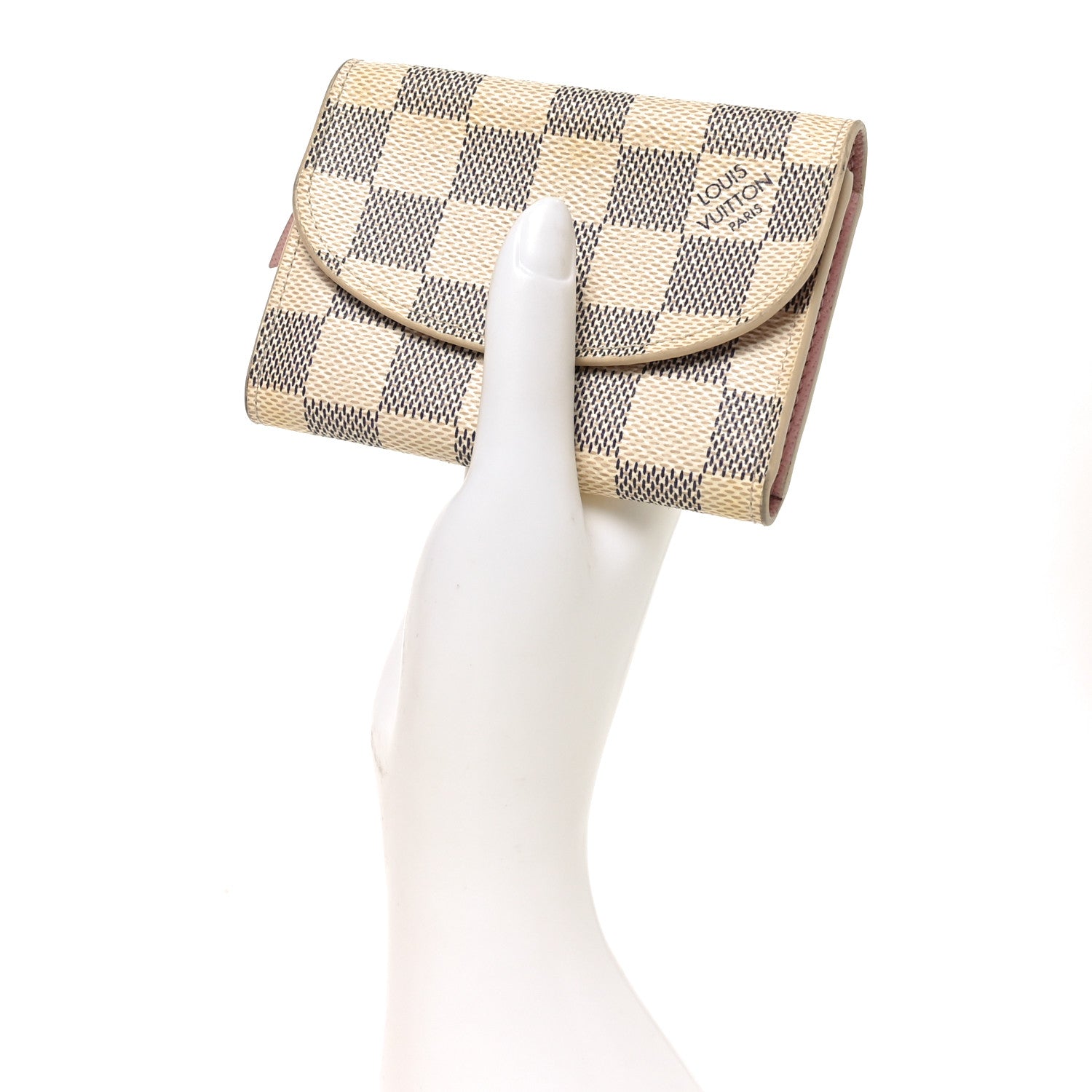 Louis Vuitton Damier Azur Rosalie Coin Purse Rose Ballerine 3 of 14