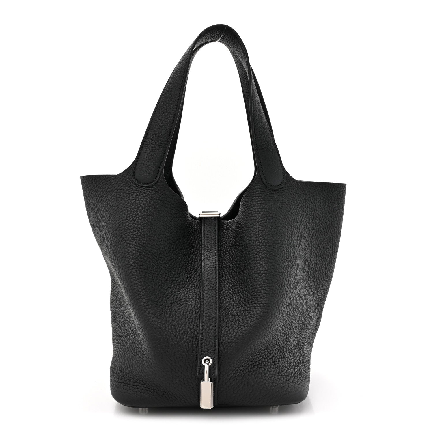 Hermes Taurillon Clemence Picotin Lock 22 MM Black 1 of 10
