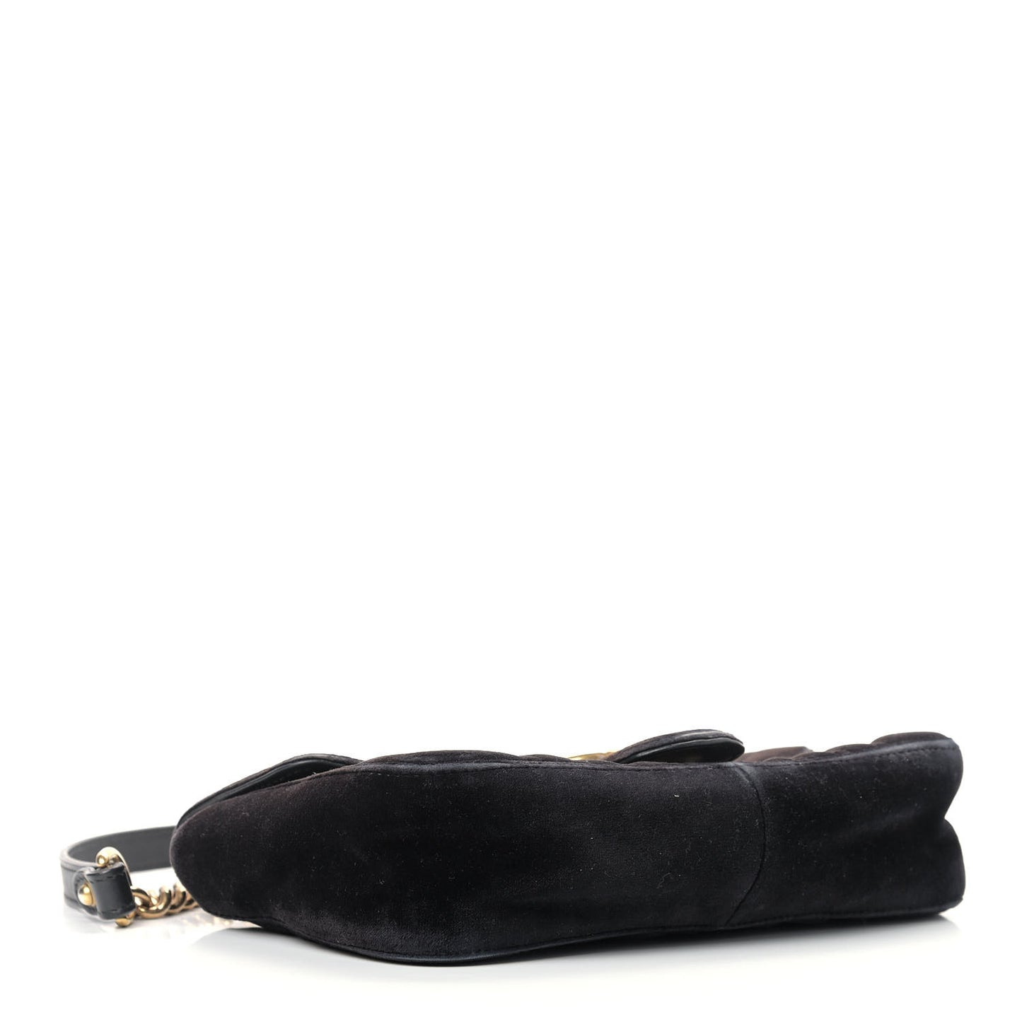 Velvet Matelasse Mini GG Marmont Shoulder Bag Black