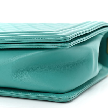 Chanel Calfskin Quilted New Medium Boy Flap Dark Turquoise 10 of 12