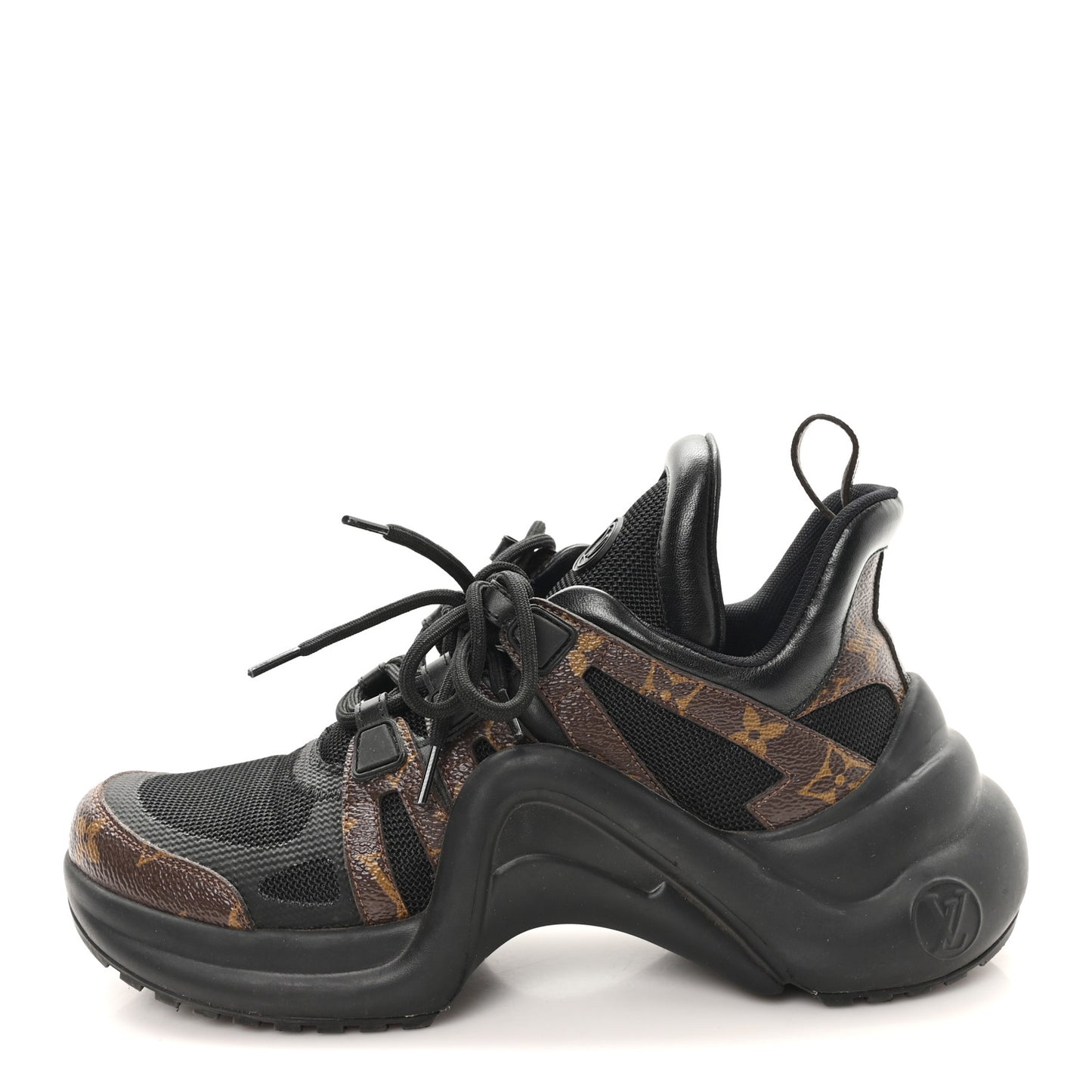 Calfskin Patent Monogram LV Archlight Sneakers 37.5 Black