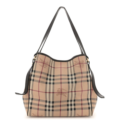 Burberry Haymarket Check Small Canterbury Tote Chocolate 1 of 17