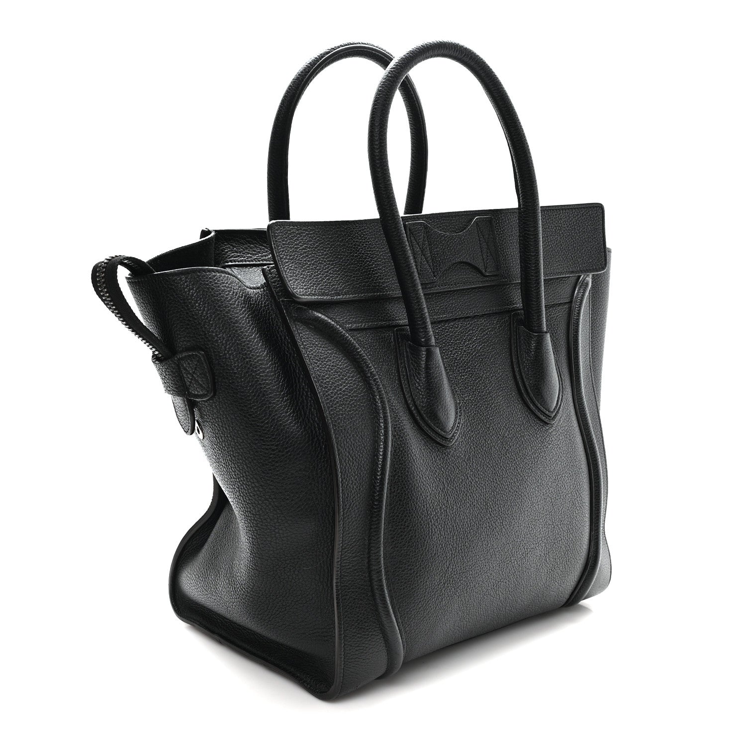 Celine Grained Calfskin Medium Phantom Luggage Black 3 of 10