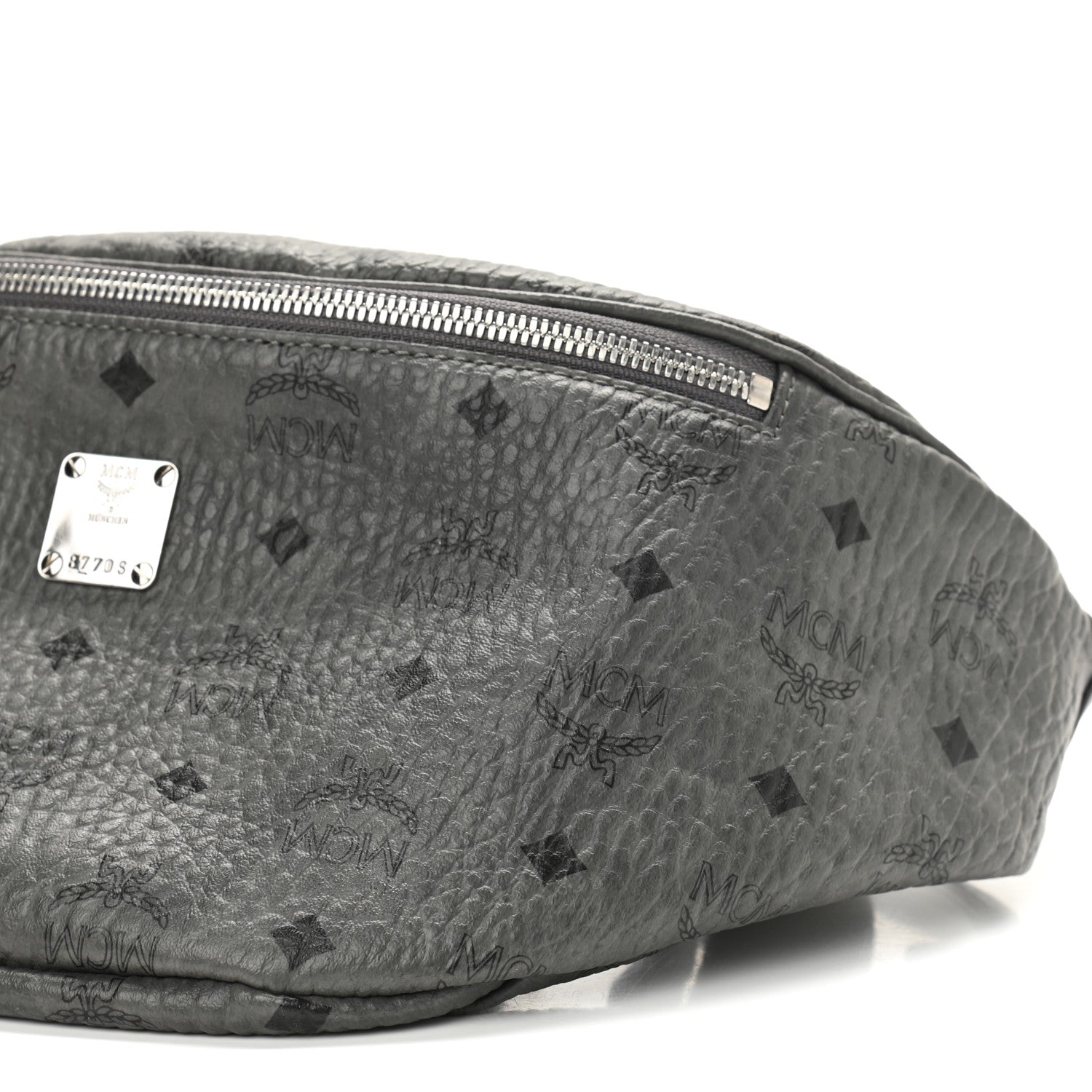 MCM Visetos Stark Belt Bag Grey 10 of 10