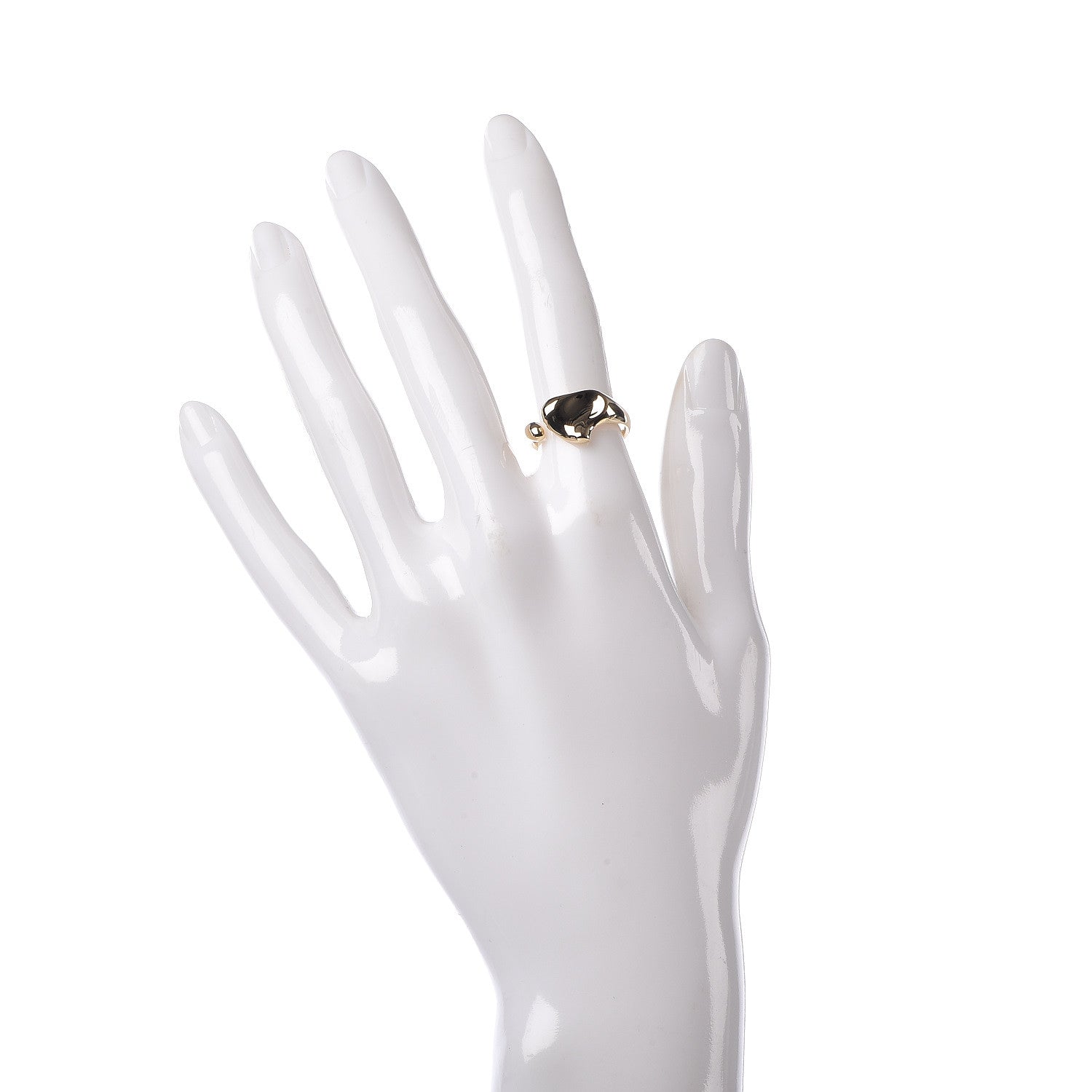 Tiffany 18K Yellow Gold Elsa Peretti Full Heart Ring 50 5.25 2 of 5