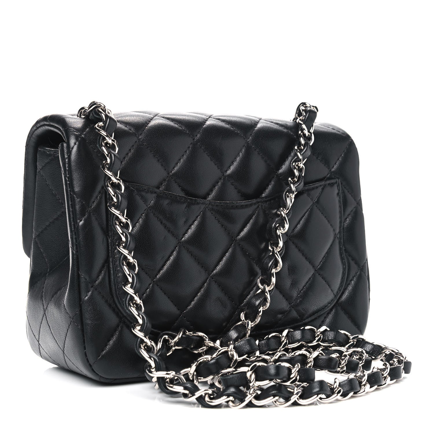 Chanel Lambskin Quilted Mini Square Flap Black 2 of 4