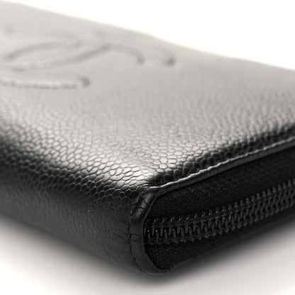 Chanel Caviar Large Timeless CC Zip Around Wallet Black 12 of 13