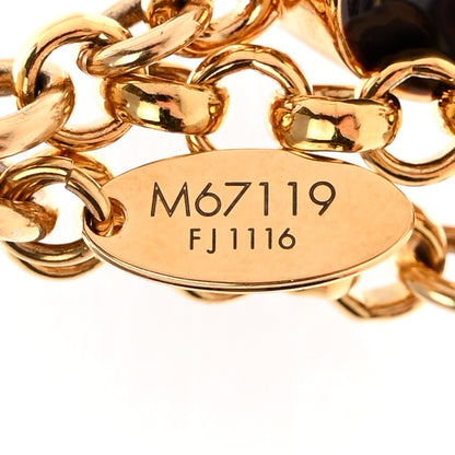 Louis Vuitton Metal Enamel Fleur De Monogram Bag Charm Dore 4 of 5
