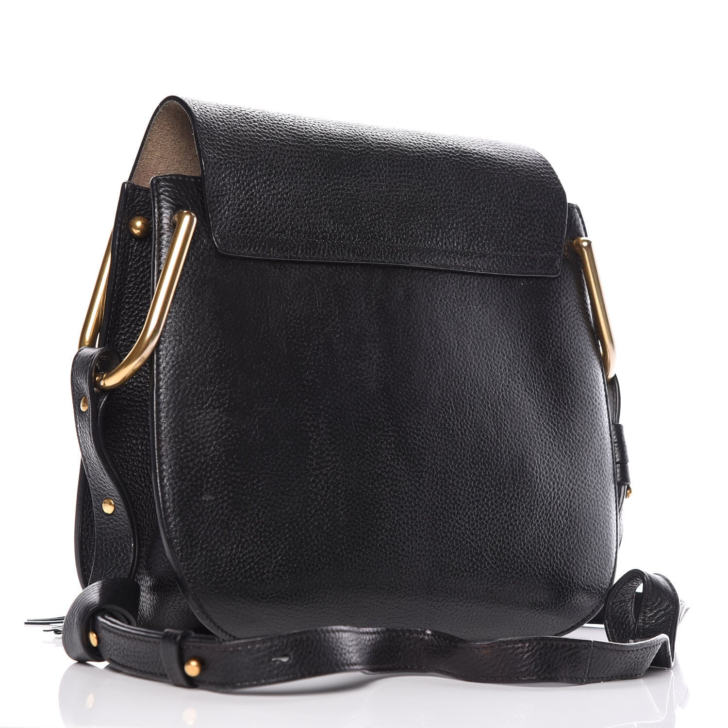 Chloe Grained Calfskin Medium Hudson Tassel Shoulder Bag Black 3 of 22