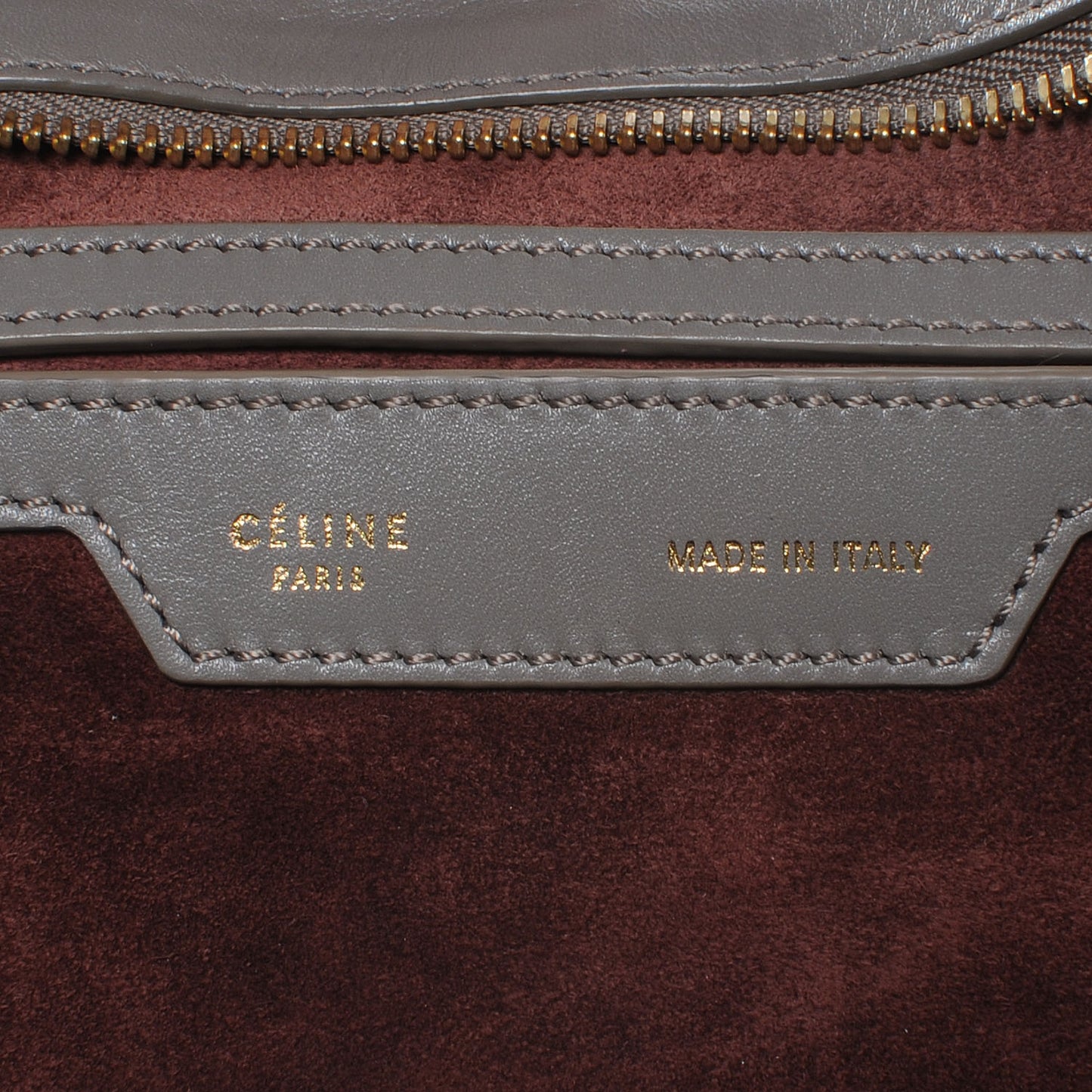 Calfskin Tri-Color Trapeze Burgundy