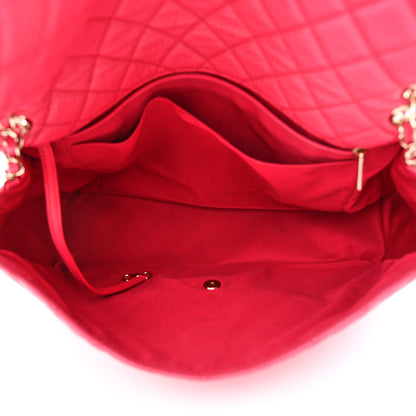 Chanel Calfskin Quilted Small XXL Travel Flap Bag Dark Pink 5 of 15