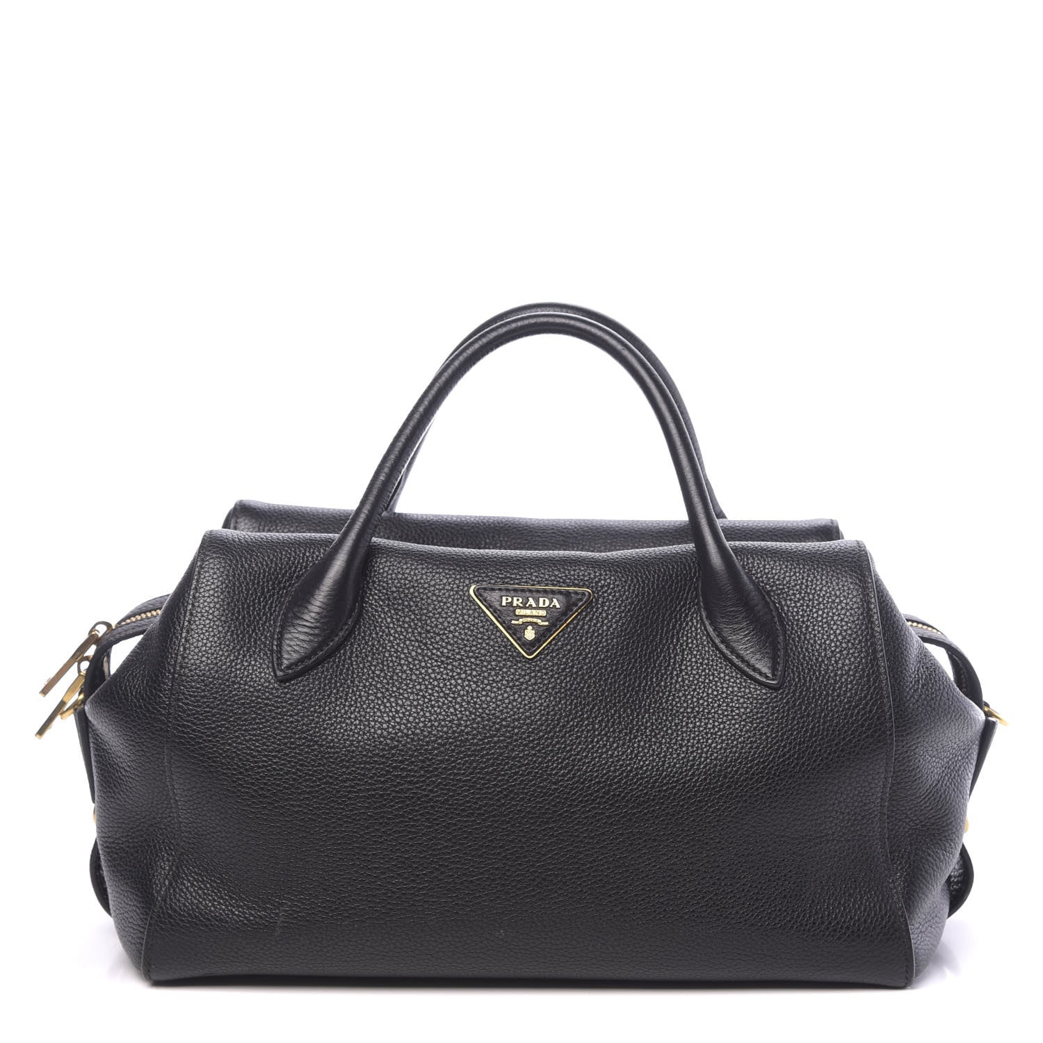 Prada Vitello Daino Satchel Black 1 of 15