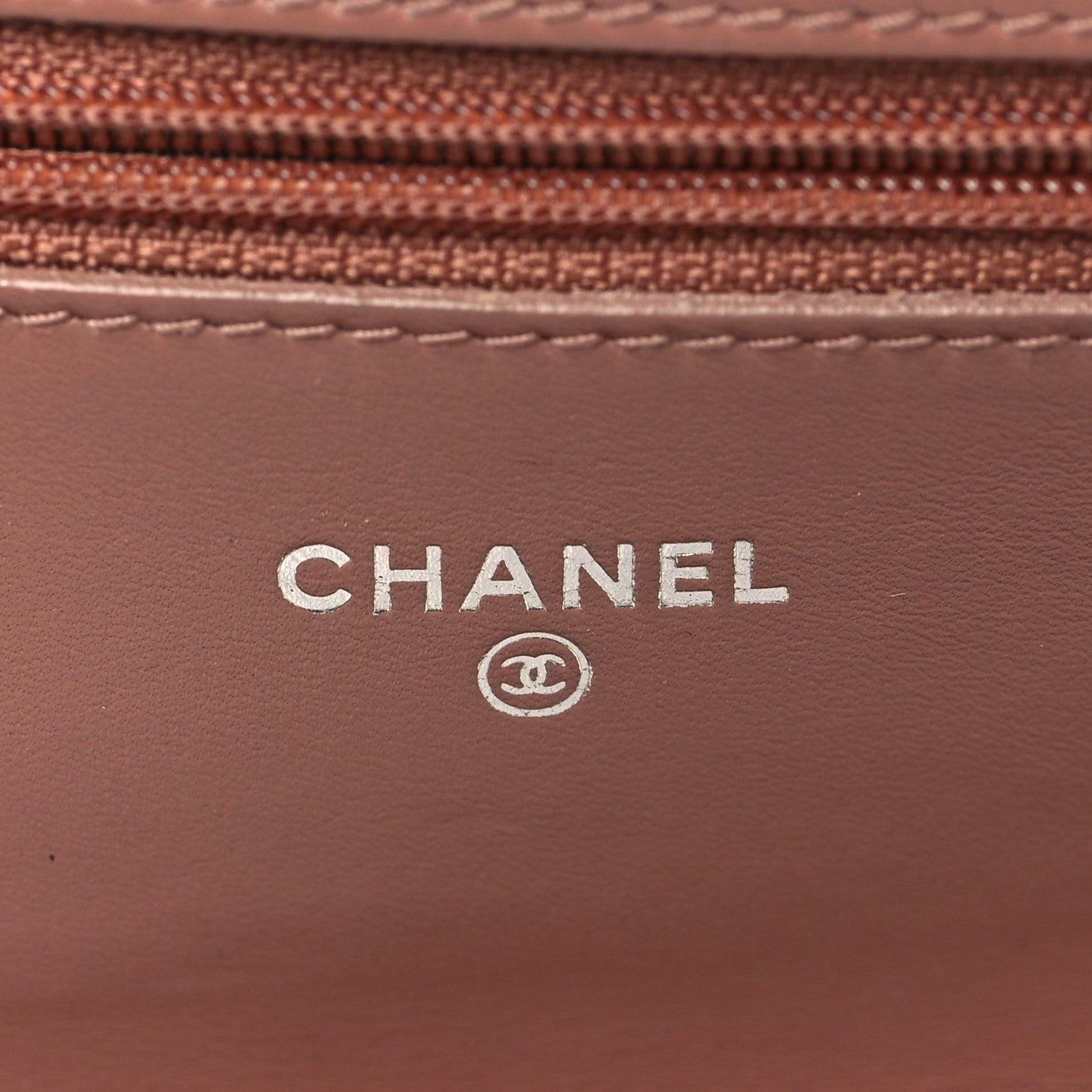 Chanel Metallic Glazed Calfskin Boy Wallet On Chain WOC Pink 6 of 10