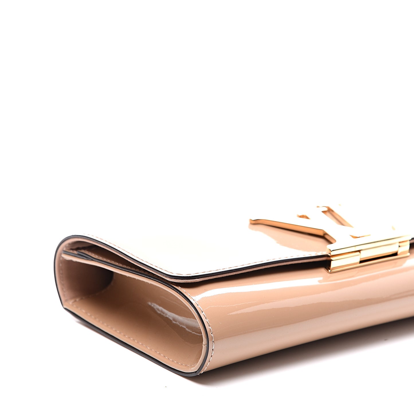 Patent Louise Clutch Nude