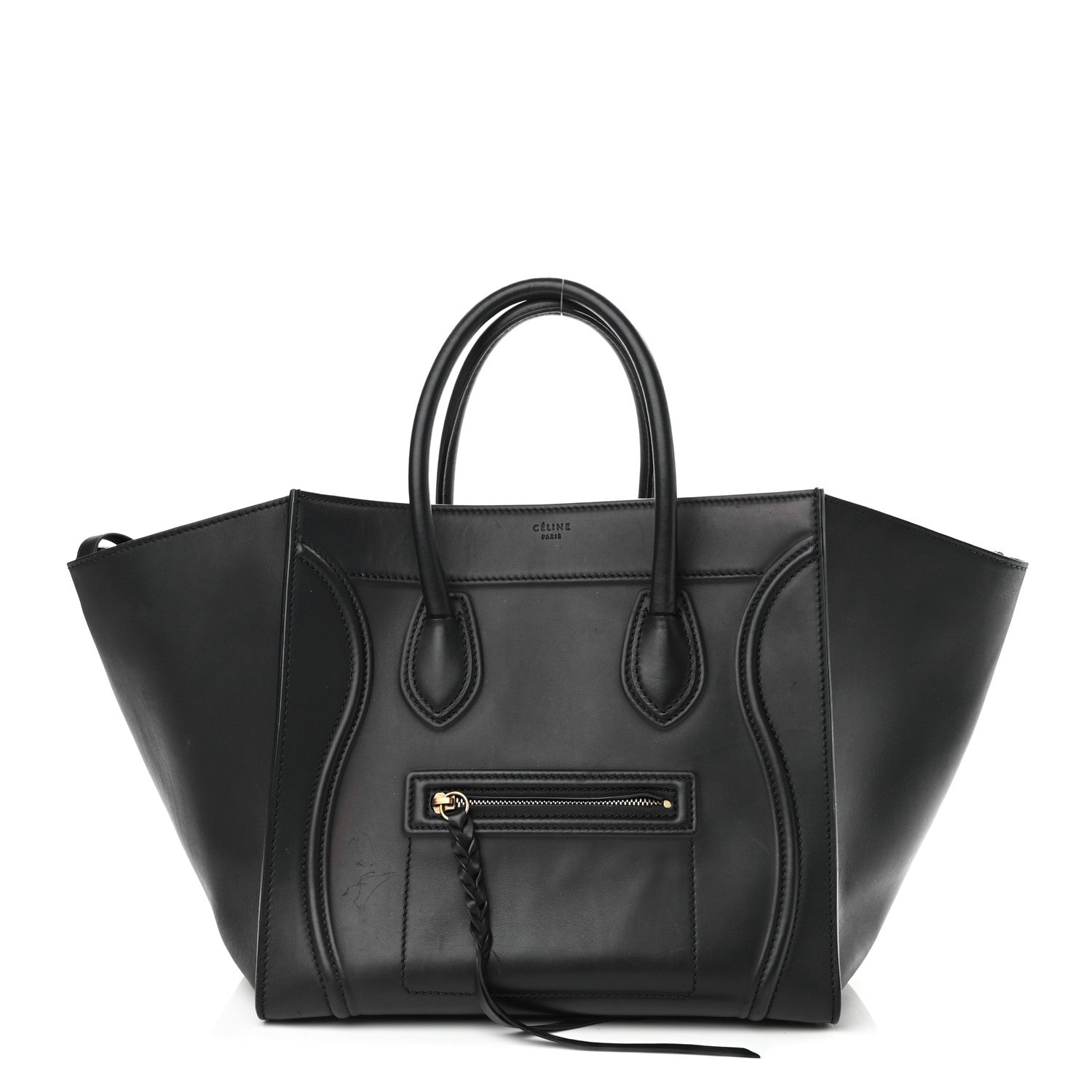 Celine Smooth Calfskin Medium Phantom Luggage Black 1 of 10