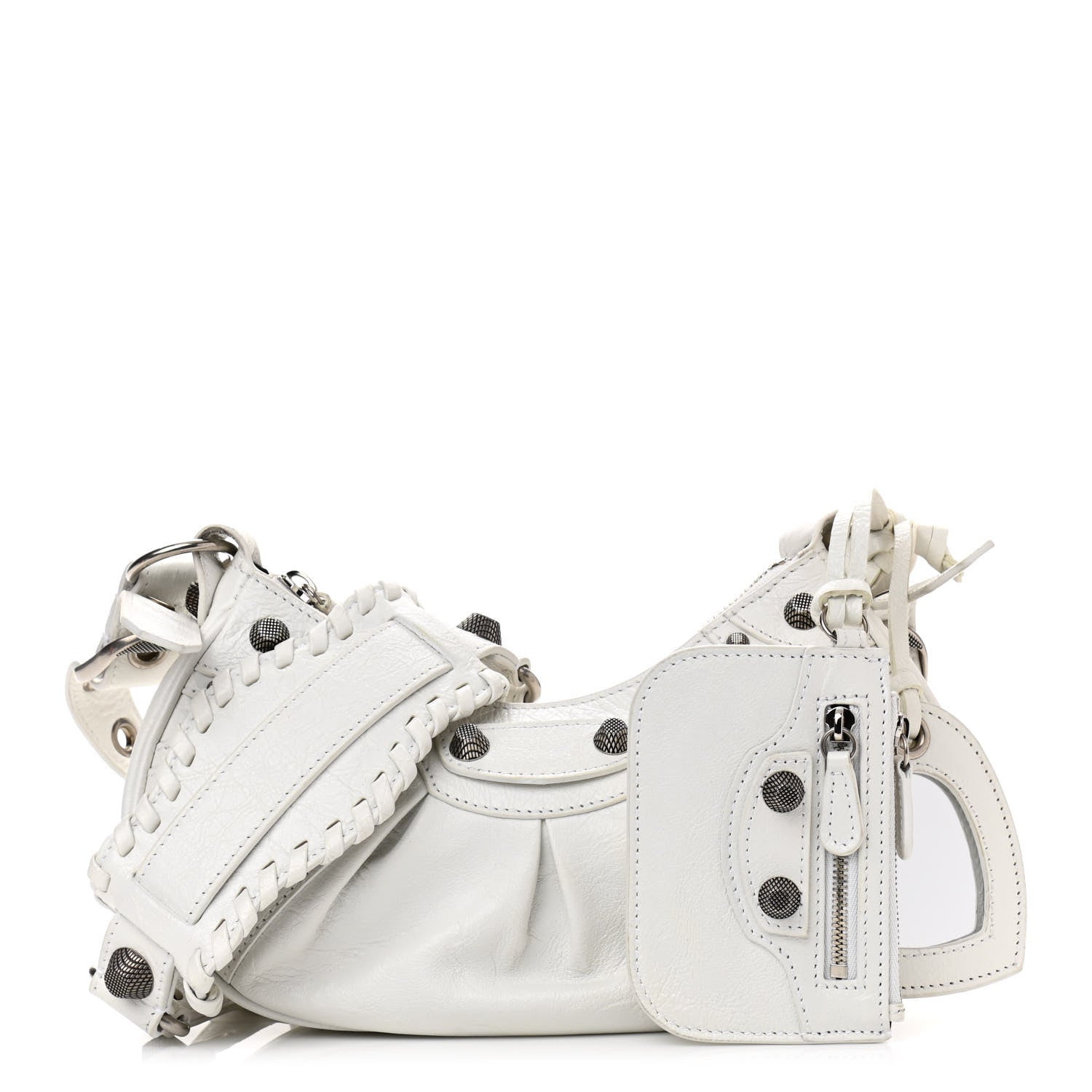 Balenciaga Agneau Arena Le Cagole Shoulder Bag XS Optic White 1 of 10