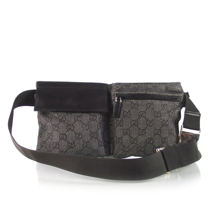 Gucci Monogram Belt Bag Black Denim 1 of 11