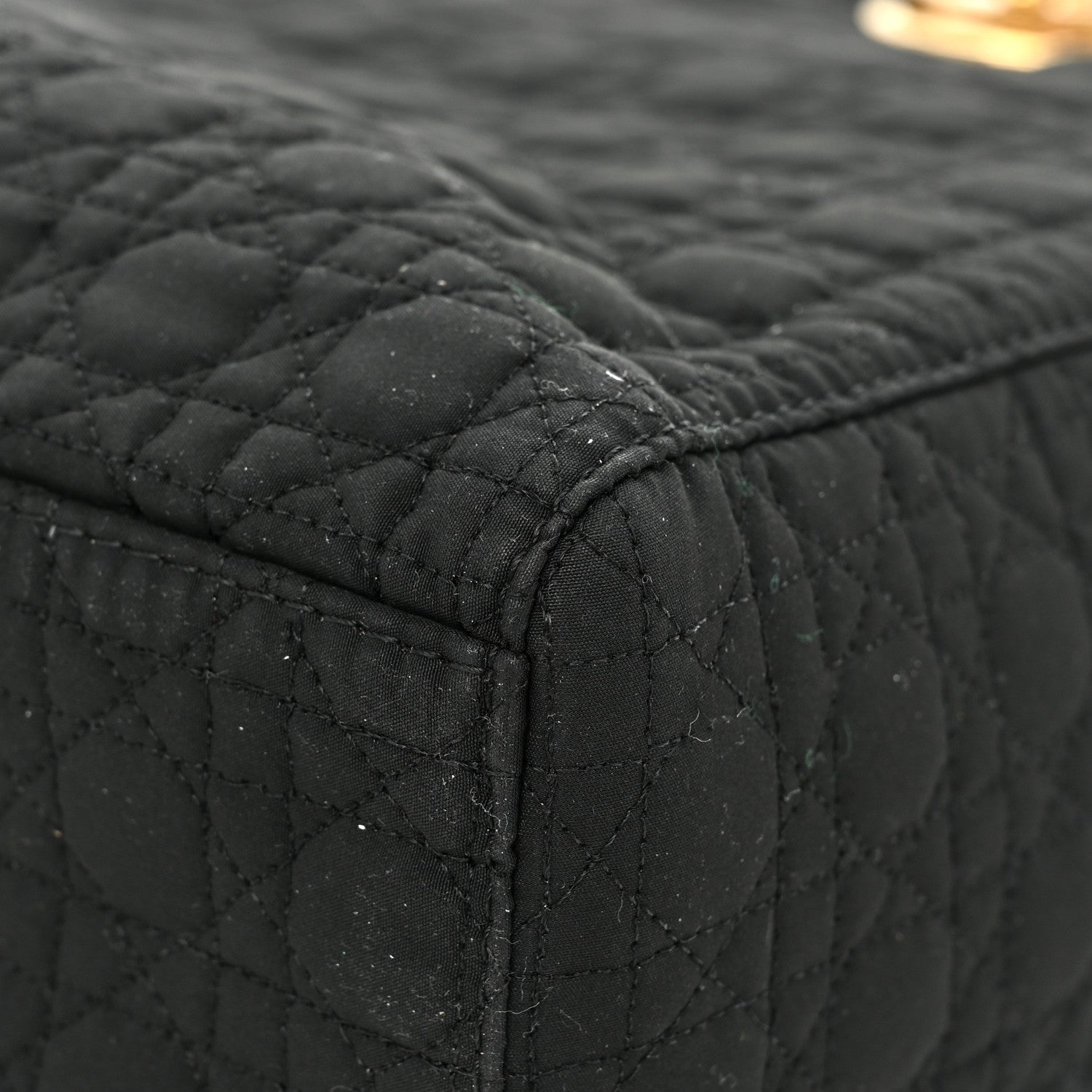 Christian Dior Nylon Cannage Large Lady Dior Black 9 of 17