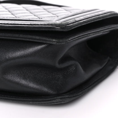 Chanel Lambskin Quilted Medium Boy Flap Black 9 of 15