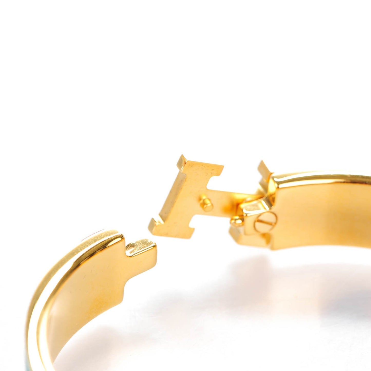 Enamel Narrow Clic Clac H Bracelet PM Emeraude