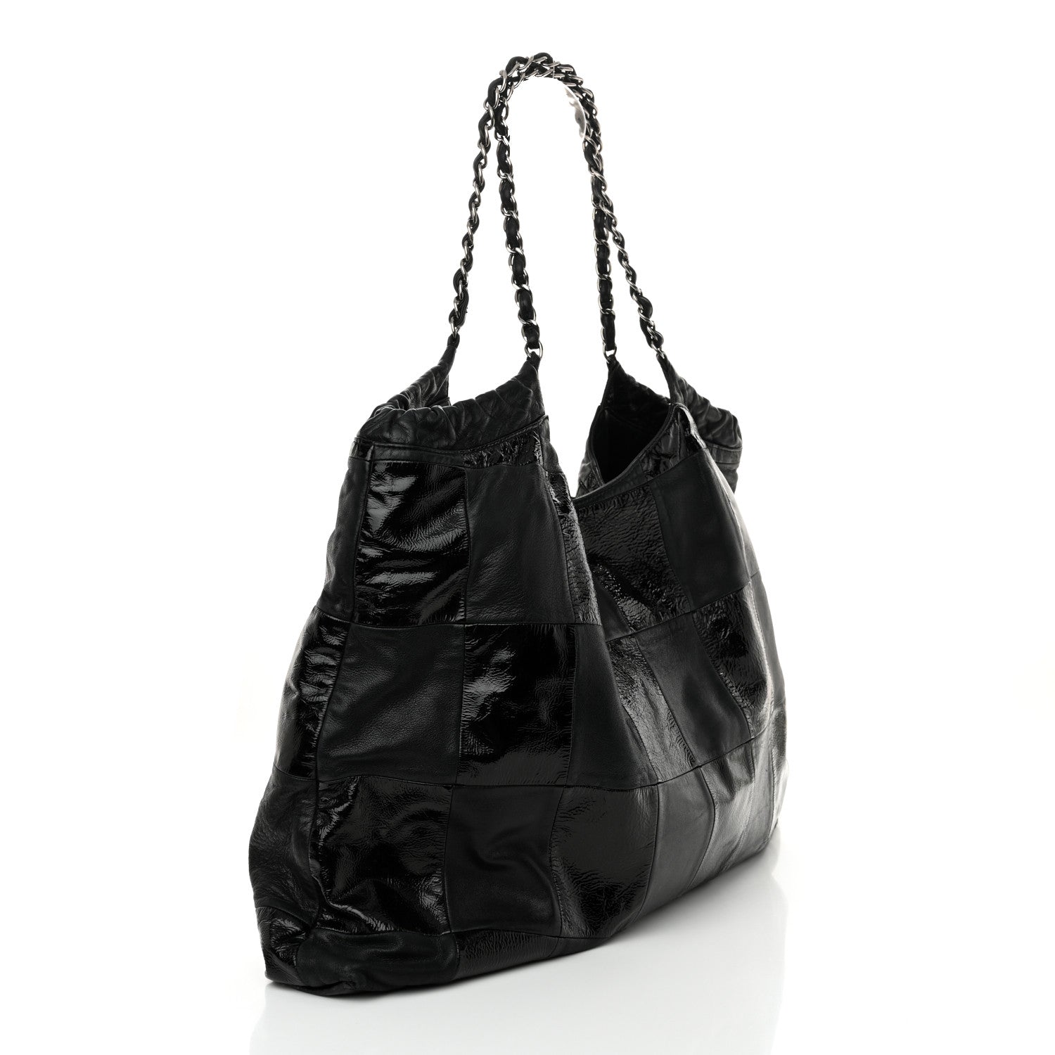 Chanel Patent Patchwork Brooklyn Tote Black 2 of 11