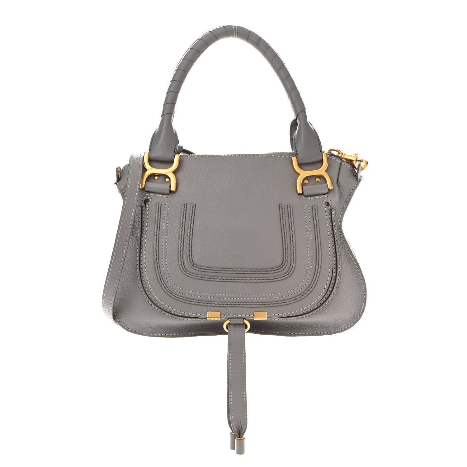 Chloe Calfskin Small Marcie Satchel Cashmere Grey 1 of 16