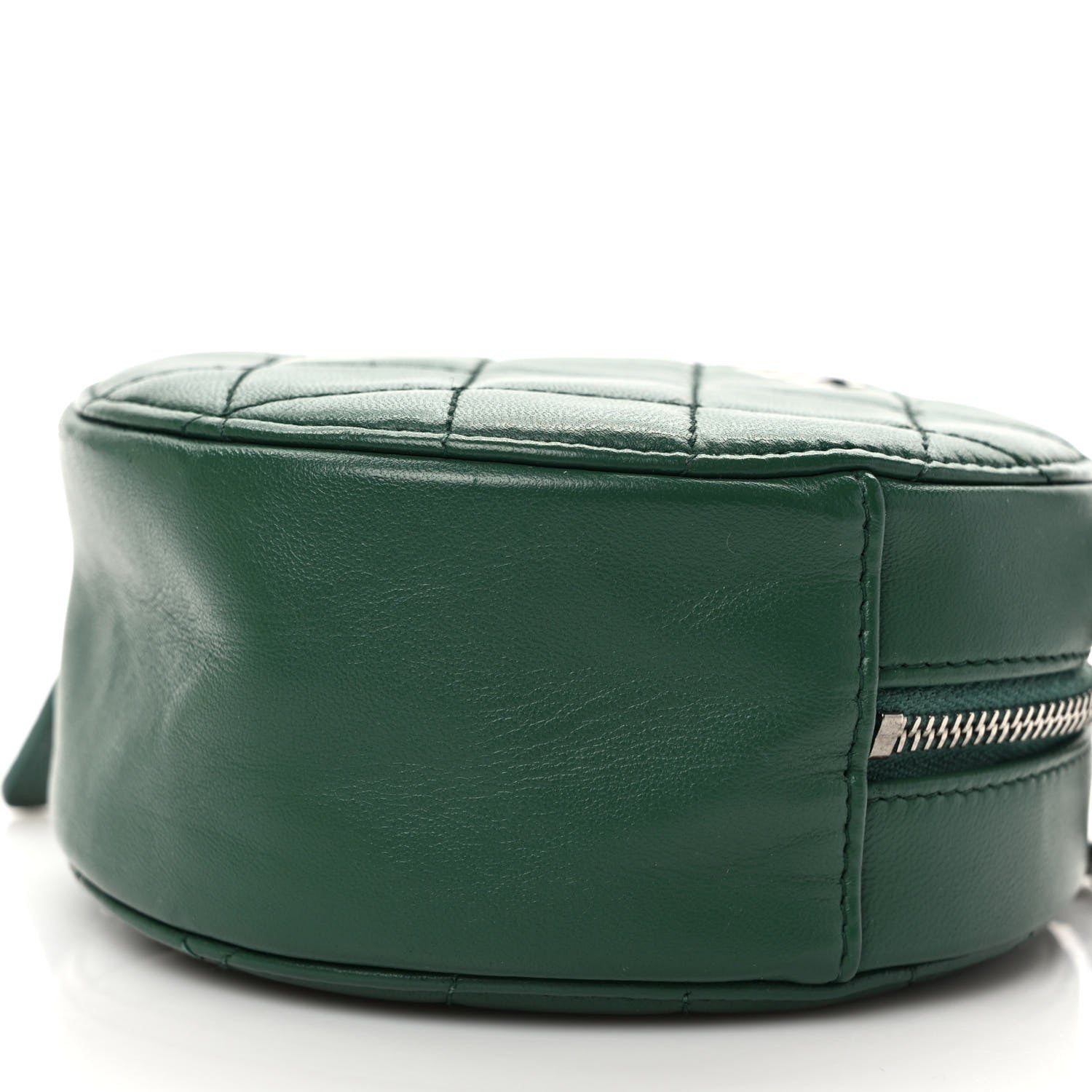 Chanel Lambskin Quilted Round Clutch With Chain Green 7 of 7
