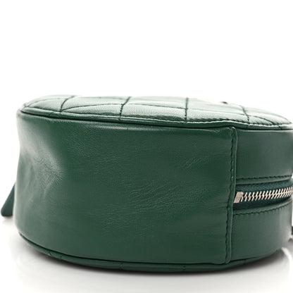 Chanel Lambskin Quilted Round Clutch With Chain Green 7 of 7