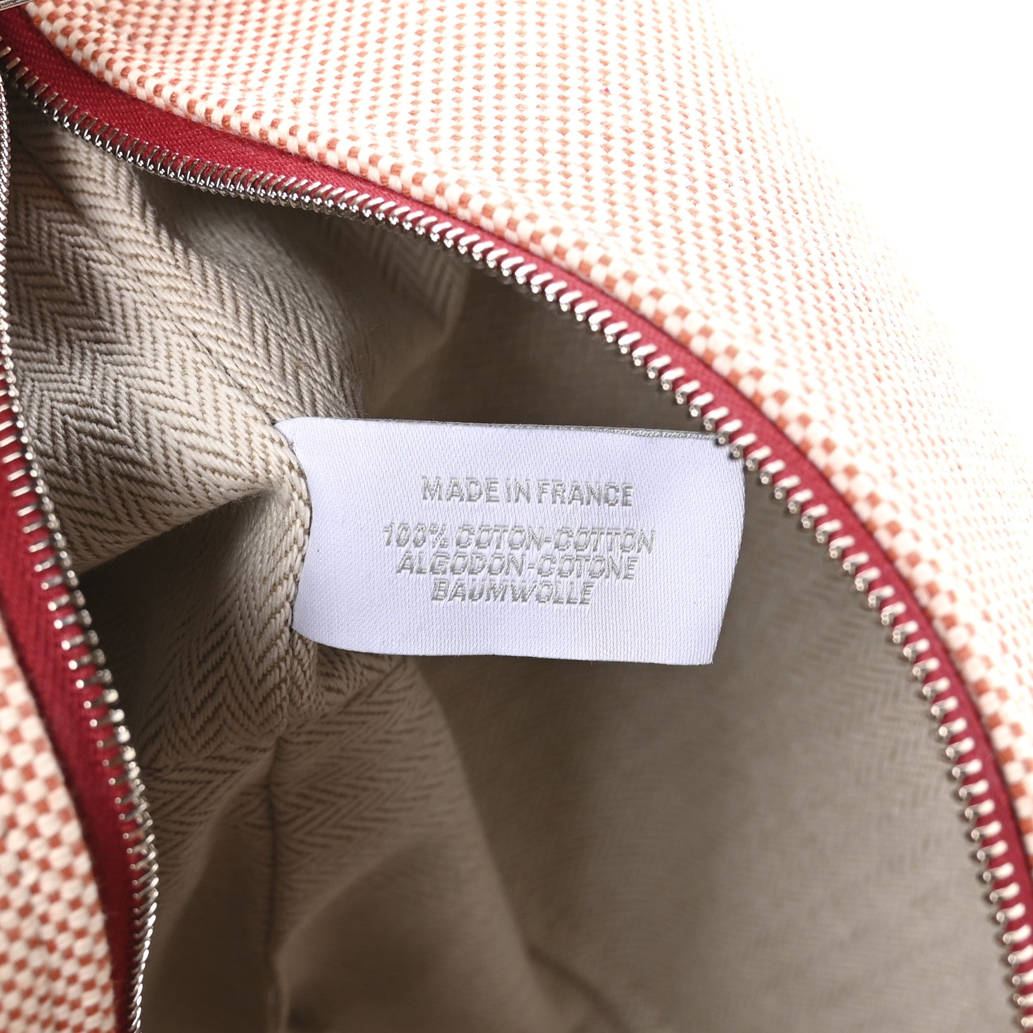 Hermes Canvas Large Bride-A-Brac Cabriole Case Terracotta 7 of 8