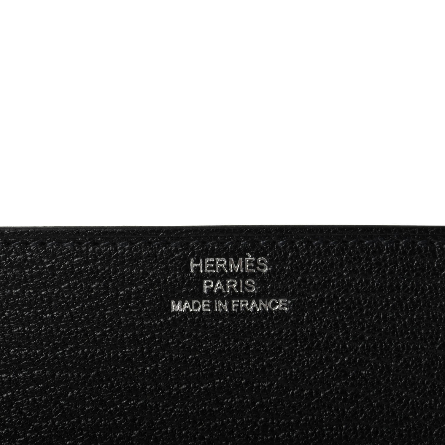 Hermes Chevre Mysore Roulis Slim Wallet Black 7 of 8