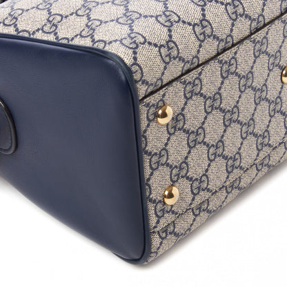 Gucci GG Supreme Monogram Small Boston Beige Blue 5 of 8