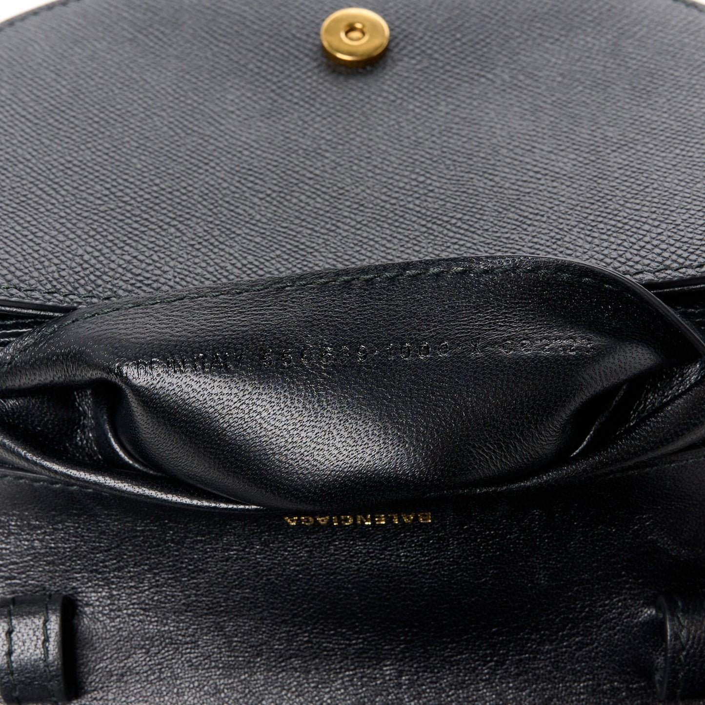 Grained Calfskin Logo Ville Day Bag XS Black