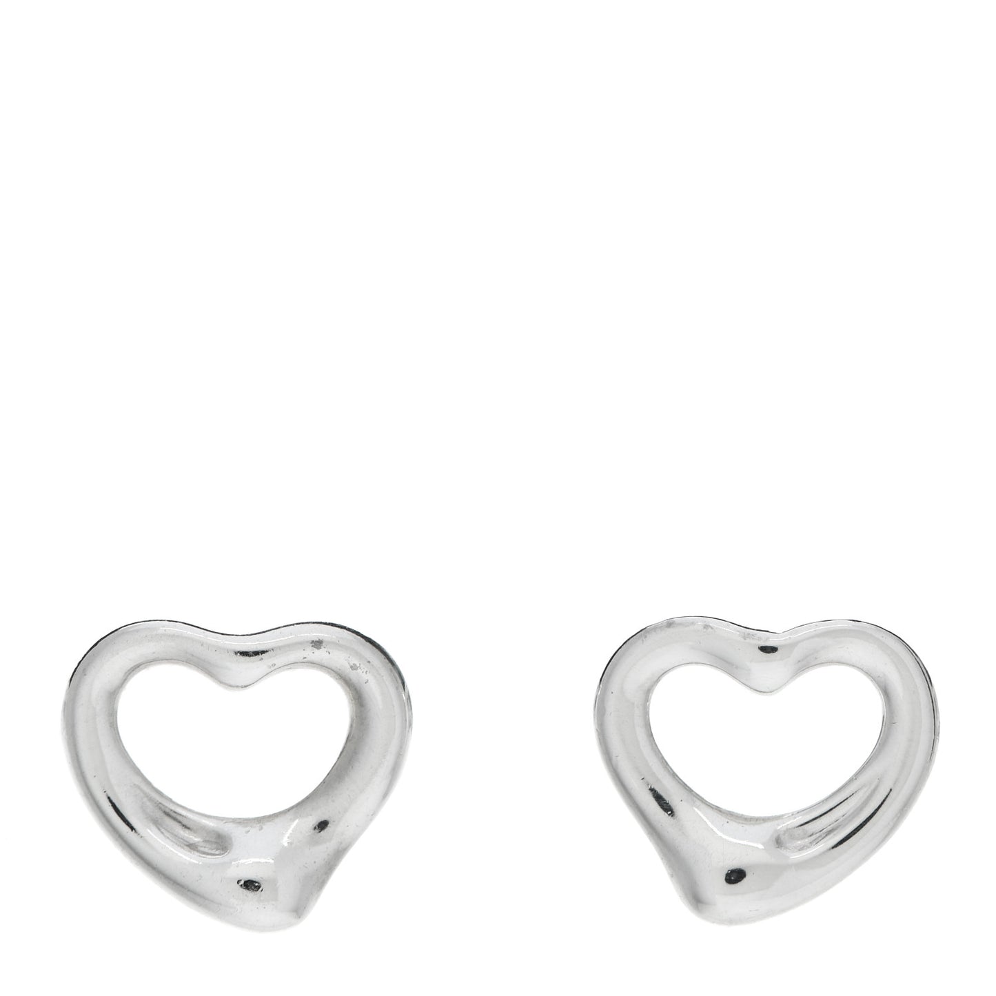 Sterling Silver 11mm Elsa Peretti Open Heart Earrings