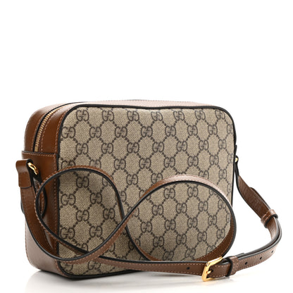 Gucci GG Supreme Monogram Small Horsebit 1955 Shoulder Bag Beige Brown Sugar 3 of 10