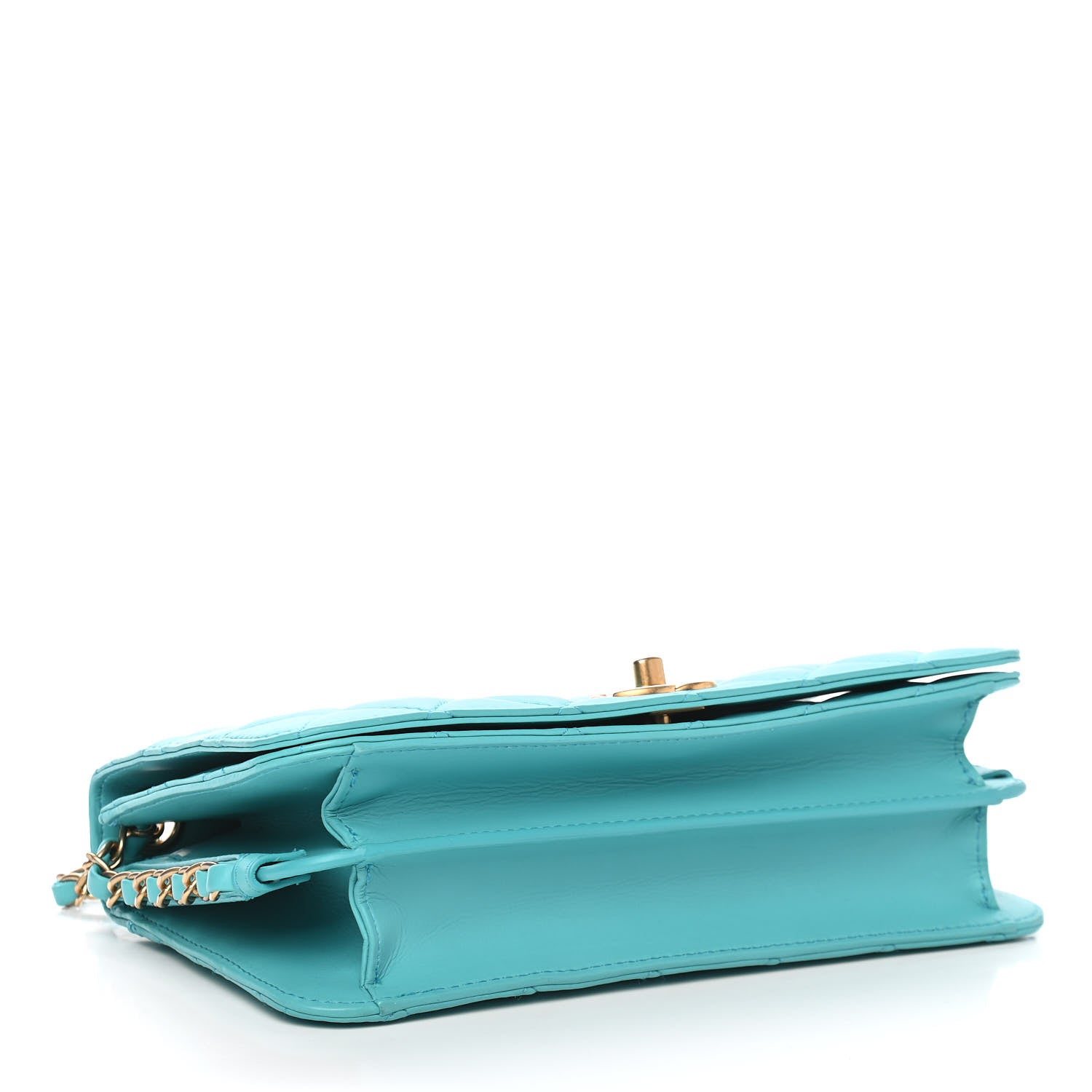 Chanel Calfskin Quilted Medium Everyday Chic Single Flap Turquoise 5 of 10